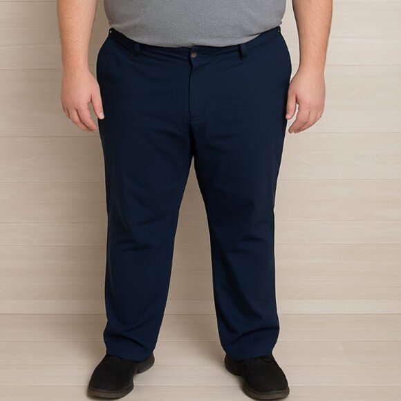 Adidas Men's Blue Performance Fit Straight Leg Elastic Waist Pants size 42x32 - Picture 1 of 6